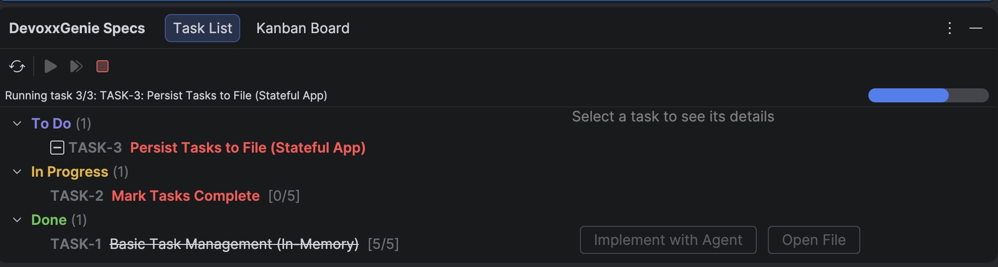 Running Task List